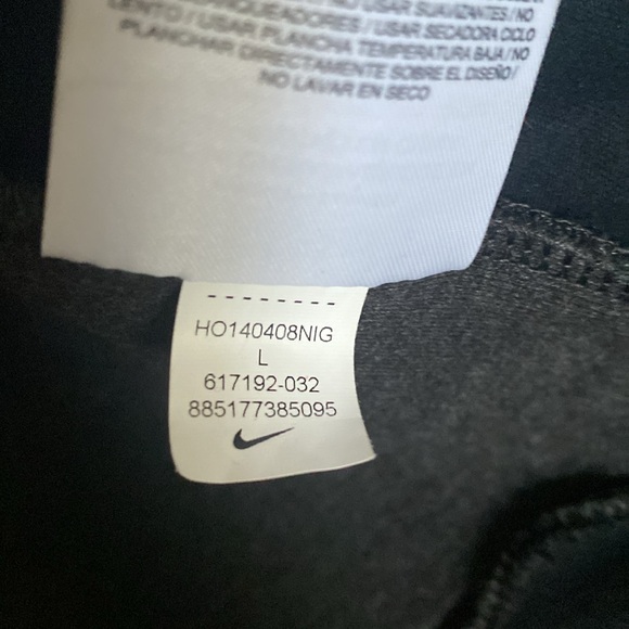 Nike Women Tech Fleece Cropped Bomber Jacket Black Charcoal Grey Sz Large - Picture 8 of 10